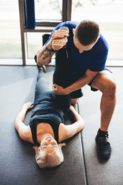 Southern Maine athlete receiving one-on-one physical therapy for recovery at Reform PT clinic.