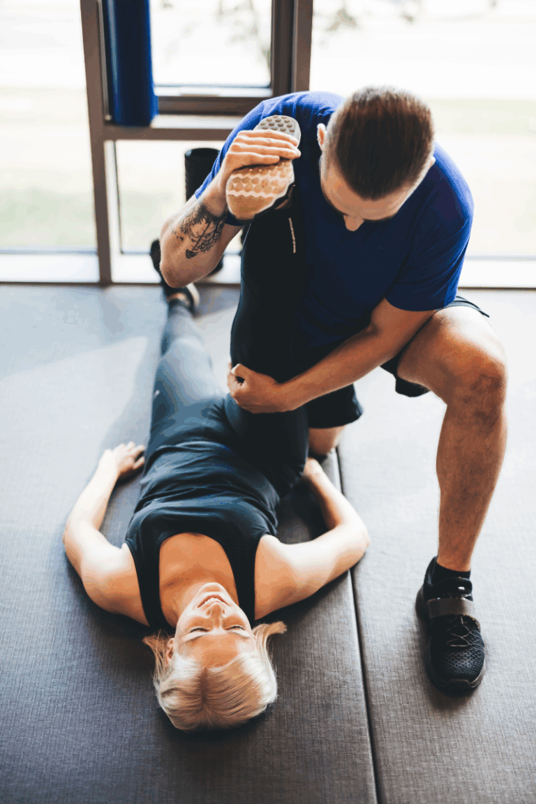 Southern Maine athlete receiving one-on-one physical therapy for recovery at Reform PT clinic.