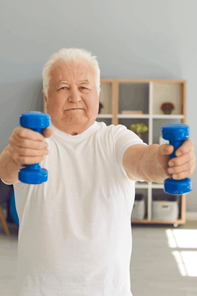 Different age groups exercising safely with guidance from physical therapists.