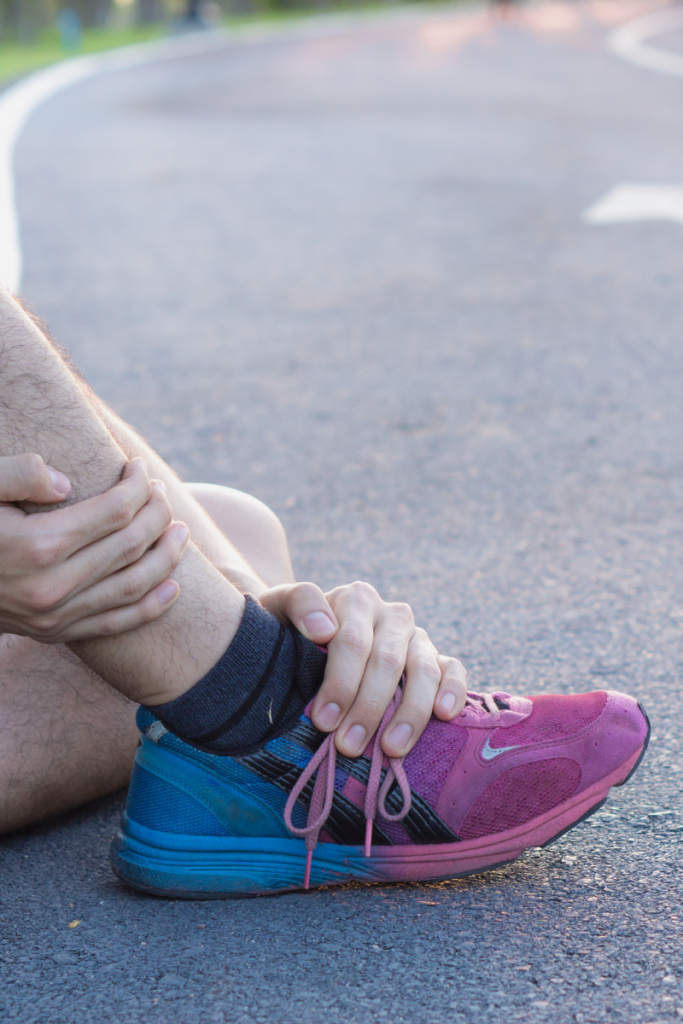 Recovery mistake that keeps sprained ankles from fully healing due to prolonged inactivity and stiffness.