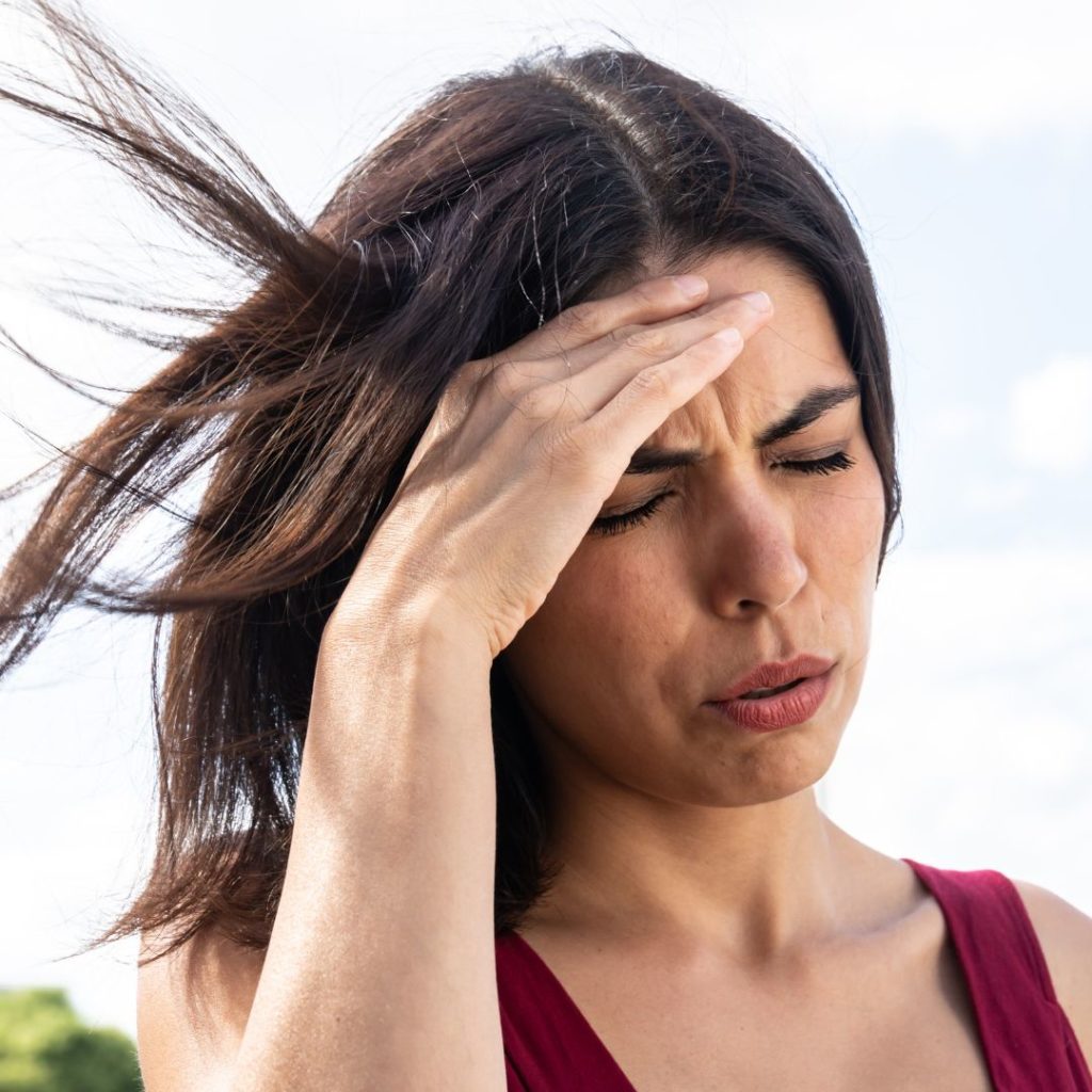 Patient showing dizziness symptoms and signs to seek help for