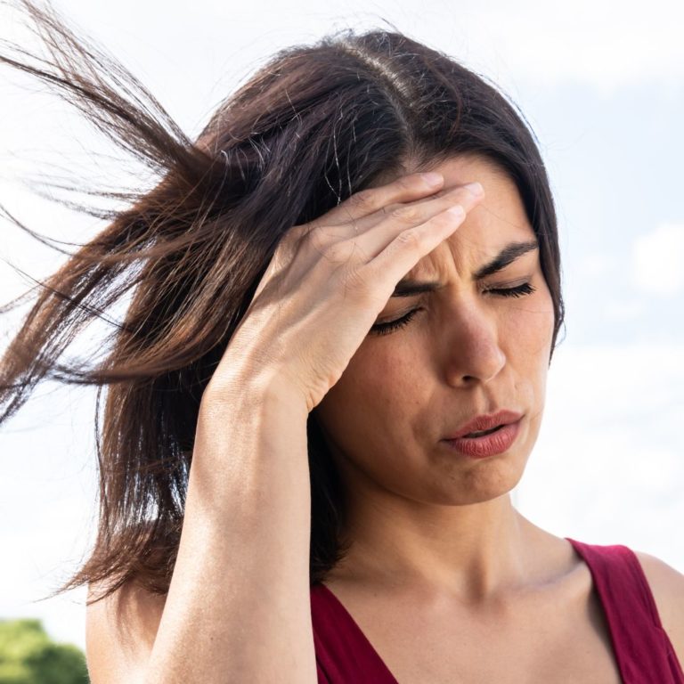 Patient showing dizziness symptoms and signs to seek help for