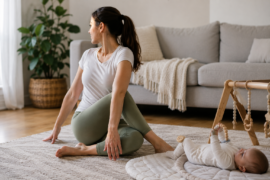 Woman receiving physical therapy for recovery after vaginal birth at Reform Physical Therapy in South Portland.