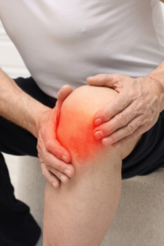 Weak glutes and knee pain affecting an active adult during walking and exercise.